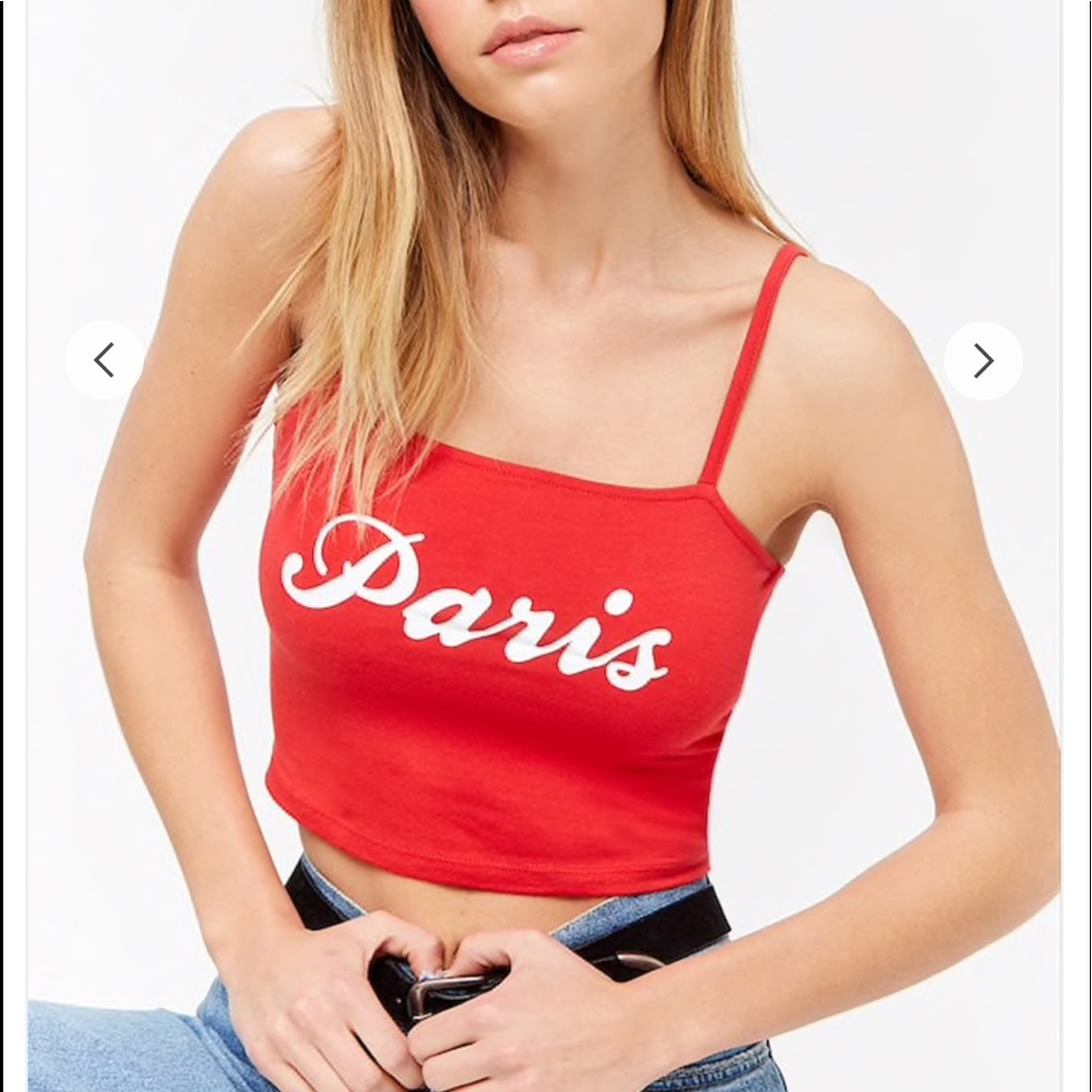 Red crop top